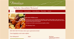 Desktop Screenshot of himalaya-restaurant.de